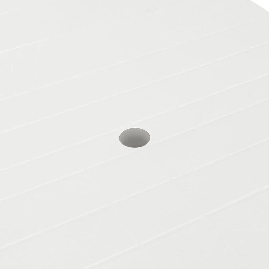 Masa de gradina, alb, 210 x 96 x 72 cm, plastic 1, Alb, 210 x 96 x 72 cm