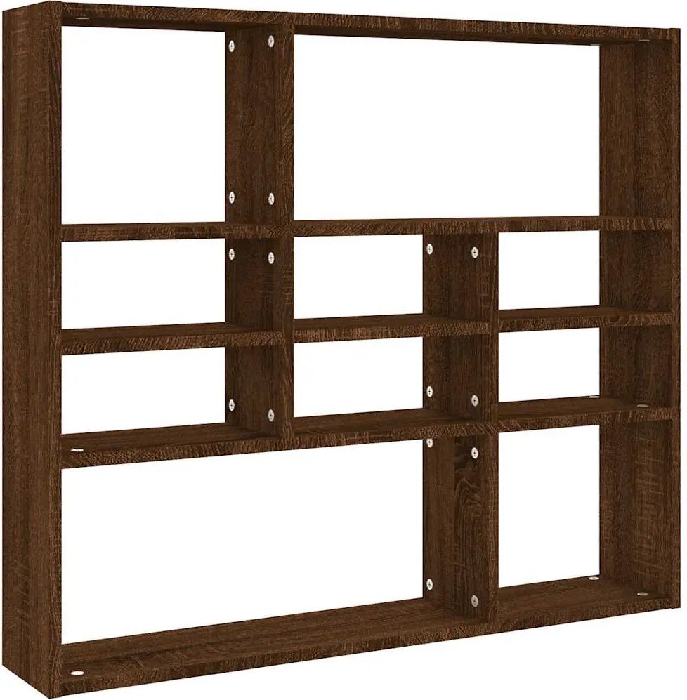 vidaXL Raft de perete, stejar maro, 90x16x78 cm, lemn compozit