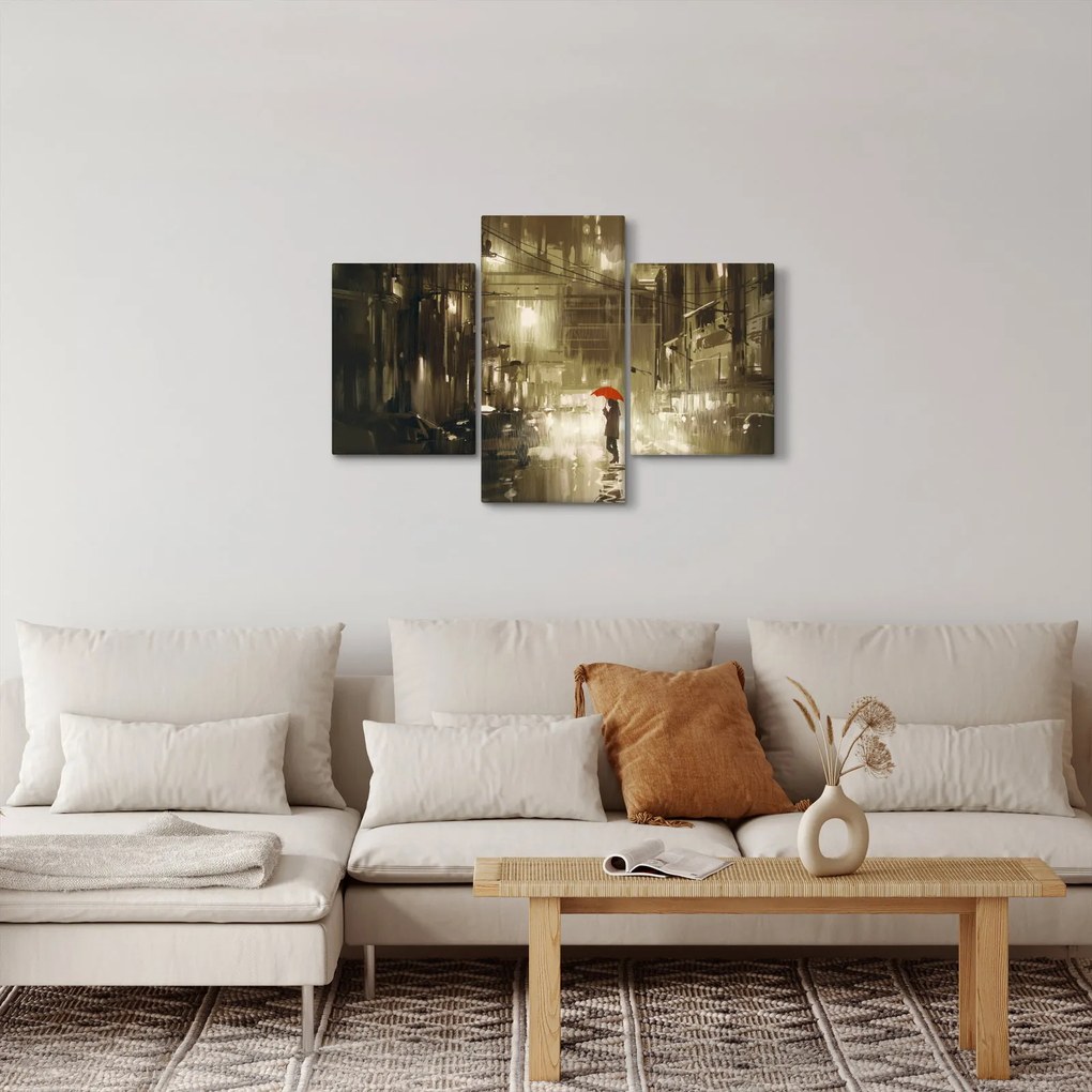 Tablou - Femeie într-o noapte ploioasă (90x60 cm)