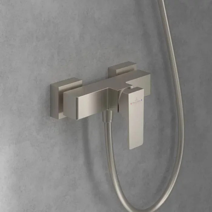 Baterie dus monocomanda Villeroy&Boch Architectura Square nichel periat