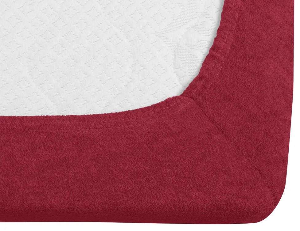 Cearsaf Frotir cu elastic EXCLUSIVE 140x200 cm visiniu