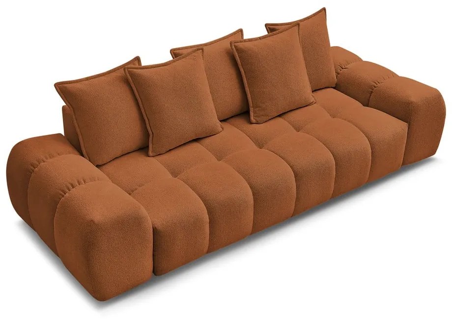 Canapea teracotă cu tapițerie din chenille 278 cm Everest – Bobochic Paris