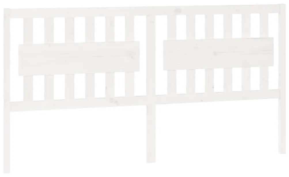 818586 vidaXL Tăblie de pat, alb, 185,5x4x100 cm, lemn masiv de pin