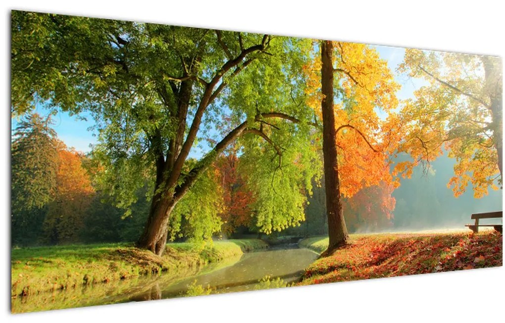 Tablou - Peisaj liniștit de toamnă (120x50 cm)