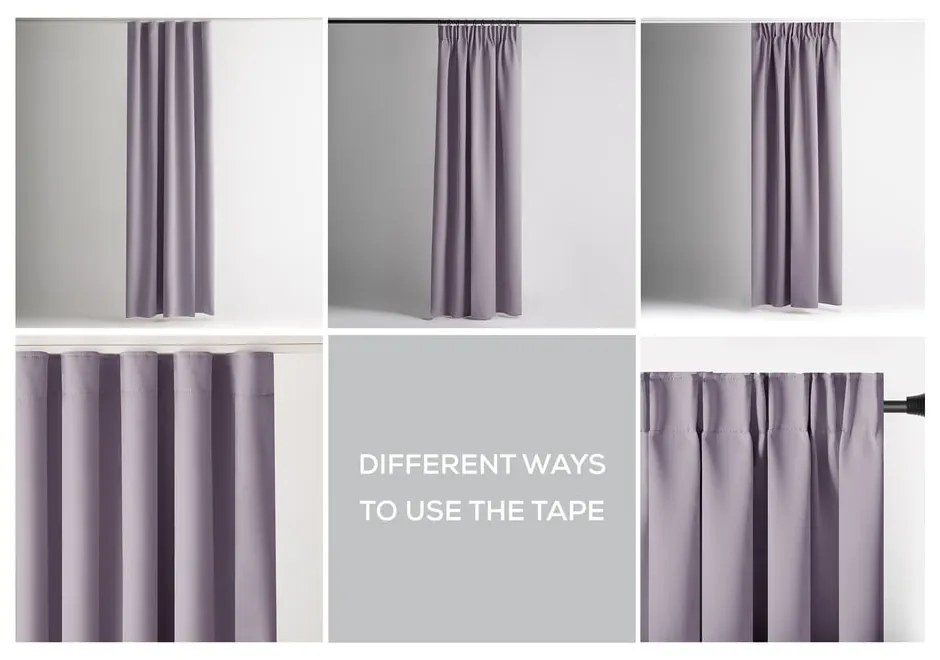 Draperie roz prăfuit dimout (semi-opacă) 140x245 cm Kierra – Restilo