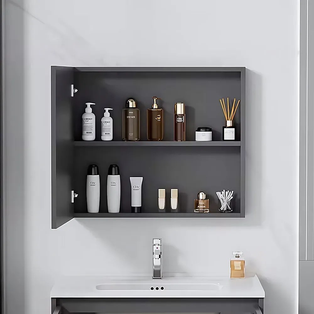 Set mobilier de baie cu lavoar Mario 60 cm Gri