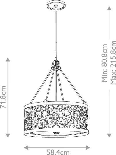 Feiss FE-ARABESQUE4 - Lustră cu tijă ARABESQUE 4xE27/60W/230V aurie