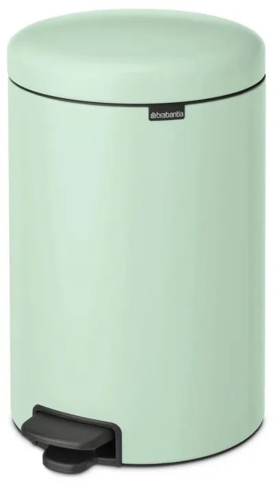 Cos de gunoi cu pedala Brabantia NewIcon 1008847, 20 L, Inchidere lina, Baza antiderapanta, Verde deschis