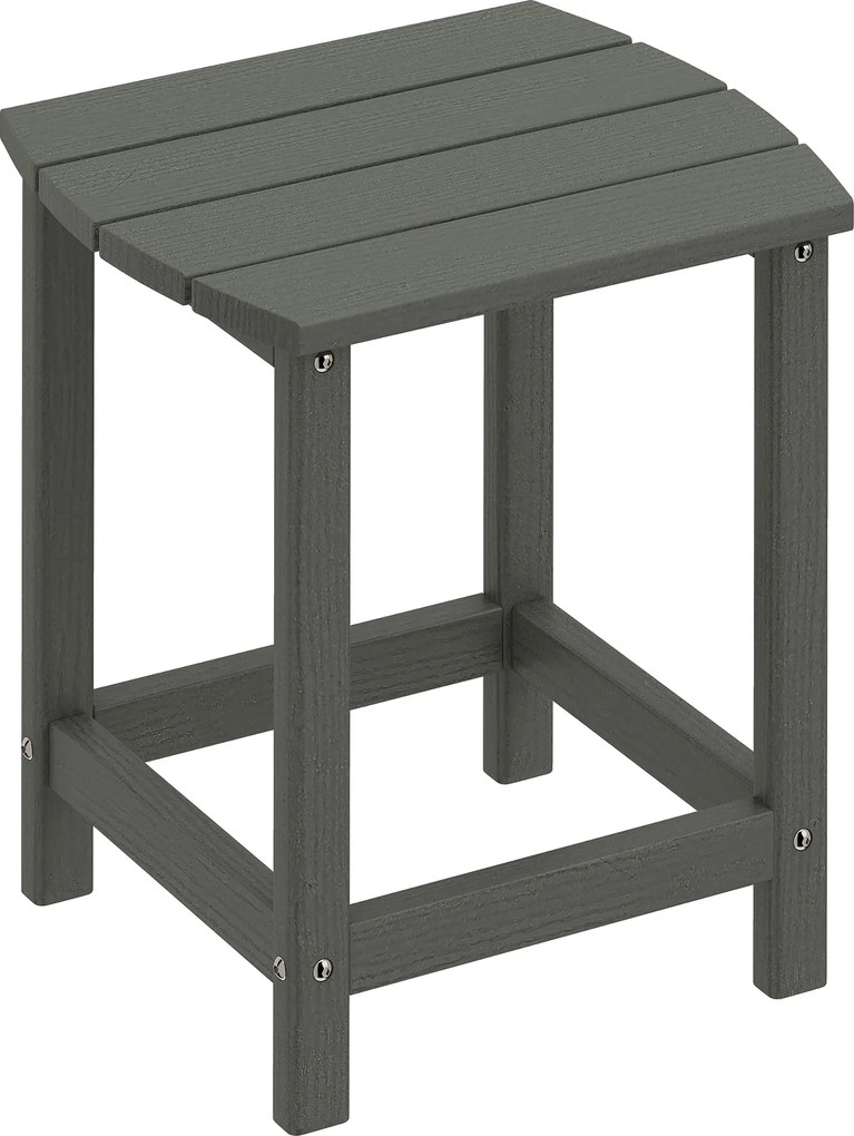 Outsunny Masă de grădină, masă de balcon rezistentă la intemperii din HDPE, masă de exterior, masă de camping pentru grădină terasă balcon 48x37x46 cm Gri | Aosom Romania