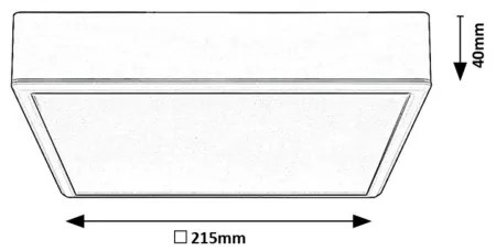 Plafonieră LED Rabalux 71247 LAURI LED/22W/230V 21x21 cm negru