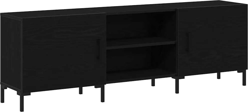 vidaXL Set comodă TV Stejar Negru 150 x 30 x 50 cm Lemn compozit