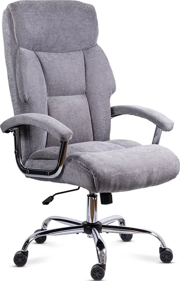 Scaun directorial din stofă cu bază metalică și arcuri OFF 709 gri