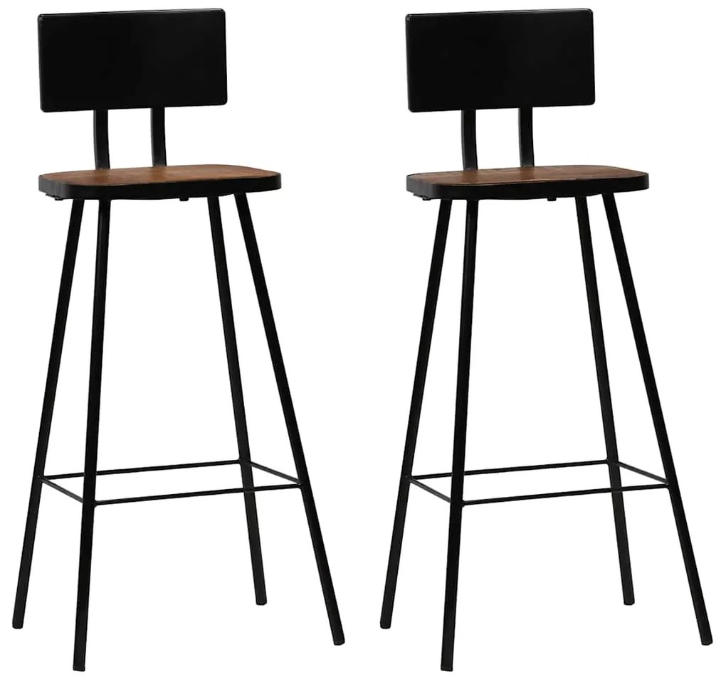 vidaXL Scaune de bar, 2 buc., lemn masiv reciclat