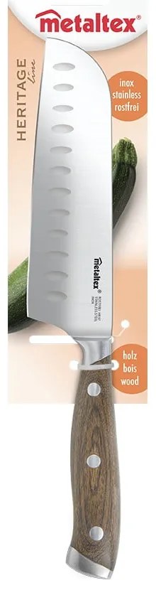 Cuțit din oțel inoxidabil santoku Heritage – Metaltex