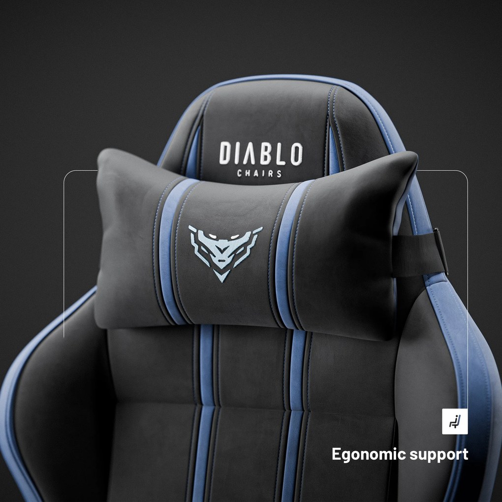 Scaun gaming material textil Diablo X-One 2.0 Normal Size, Night Blue