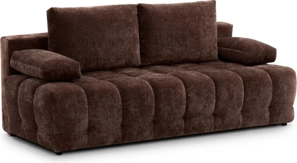 Canapea extensibilă cu ladă Tuko - chenille maro Vibe 26