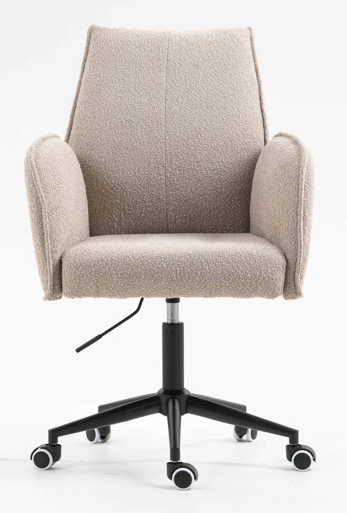 HR280K Scaun Latte Boucle cu Bază Neagră
