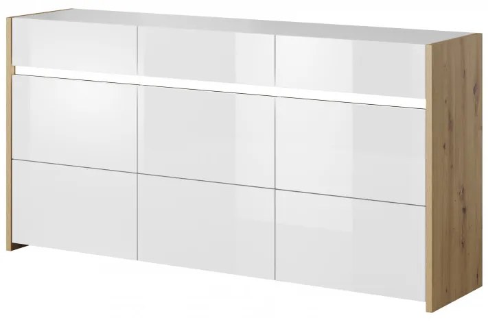Gobi Comoda Gb 08 Oak Artisan/White High Gloss
