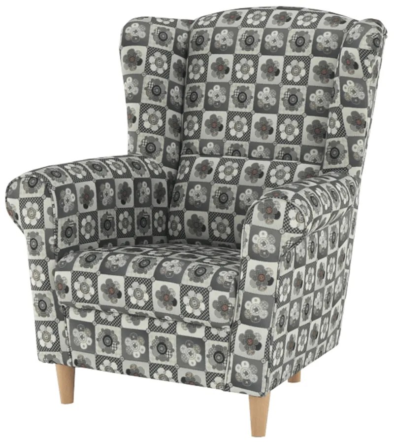 Fotoliu cu urechi Charlie patchwork N1. 788986