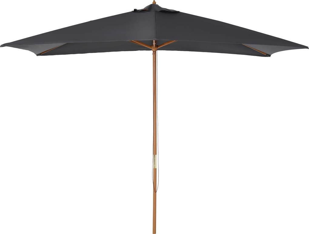 Outsunny Umbrelă de Grădină cu Frânghie și Orificii de Ventilație,  2.95x2x2.55 m, Gri Închis | Aosom Romania