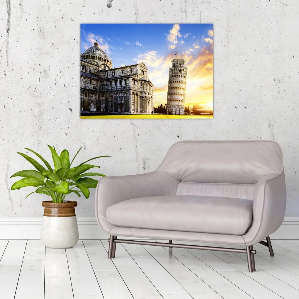 Tablou pe sticlă - Pisa (70x50 cm)