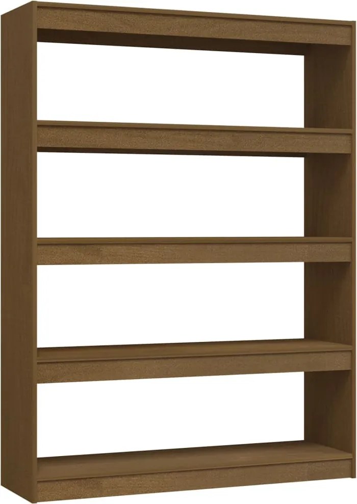 vidaXL Bibliotecă/Separator cameră maro miere 100x30x135,5 cm lemn pin