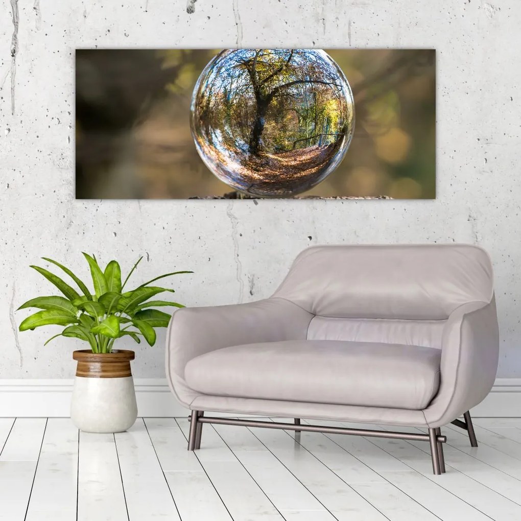 Tablou - Reflecție intr-o sferă transparentă (120x50 cm)
