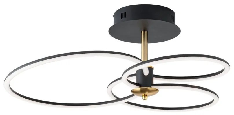 Lustra LED aplicata stil minimalist CHARLOTTE negru/auriu