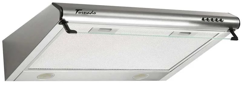 Hota traditionala Tornado Bona 20 (50) LED, 2 motoare, latime 50 cm, absorbtie 560 m3/ora, filtru anti-grasimi aluminiu 5 straturi, Inox