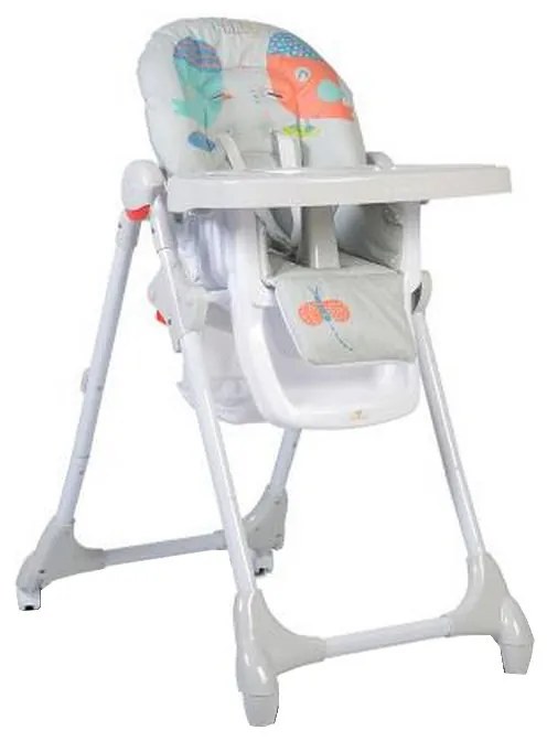 Scaun de masa premium pentru copii si bebe NOVOKIDS™ Kimchi Baby, 6 trepte de inaltime,Pliabil , Centura de siguranta 5 puncte, Spatar reglabil in 3