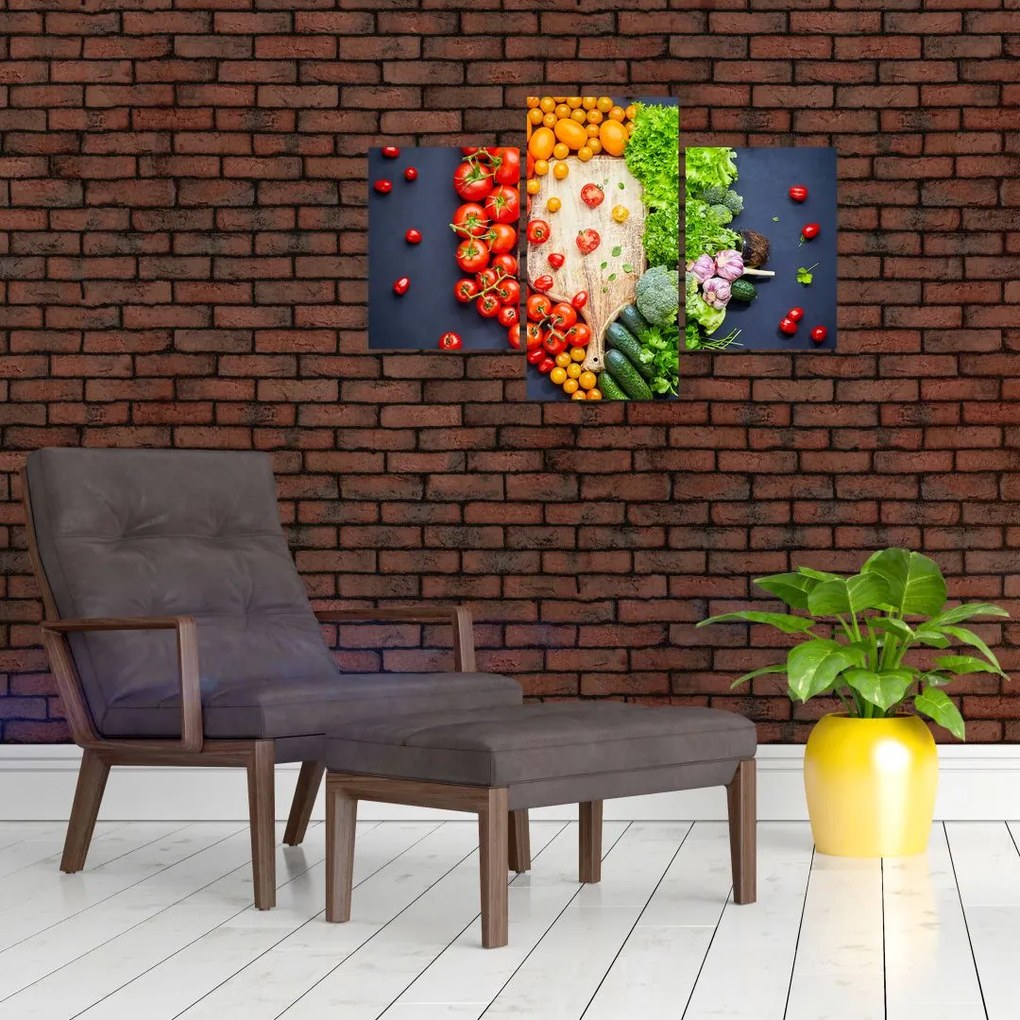 Tablou - Masa plină cu legume (90x60 cm)