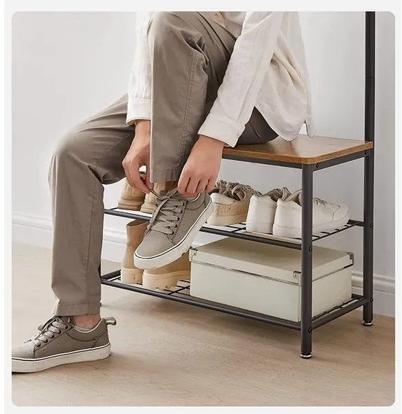 Cuier de podea NAVOR, maro/negru