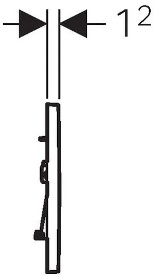 Clapeta de actionare pentru 2 volume de spalare, negru mat negru Negru mat lacuit