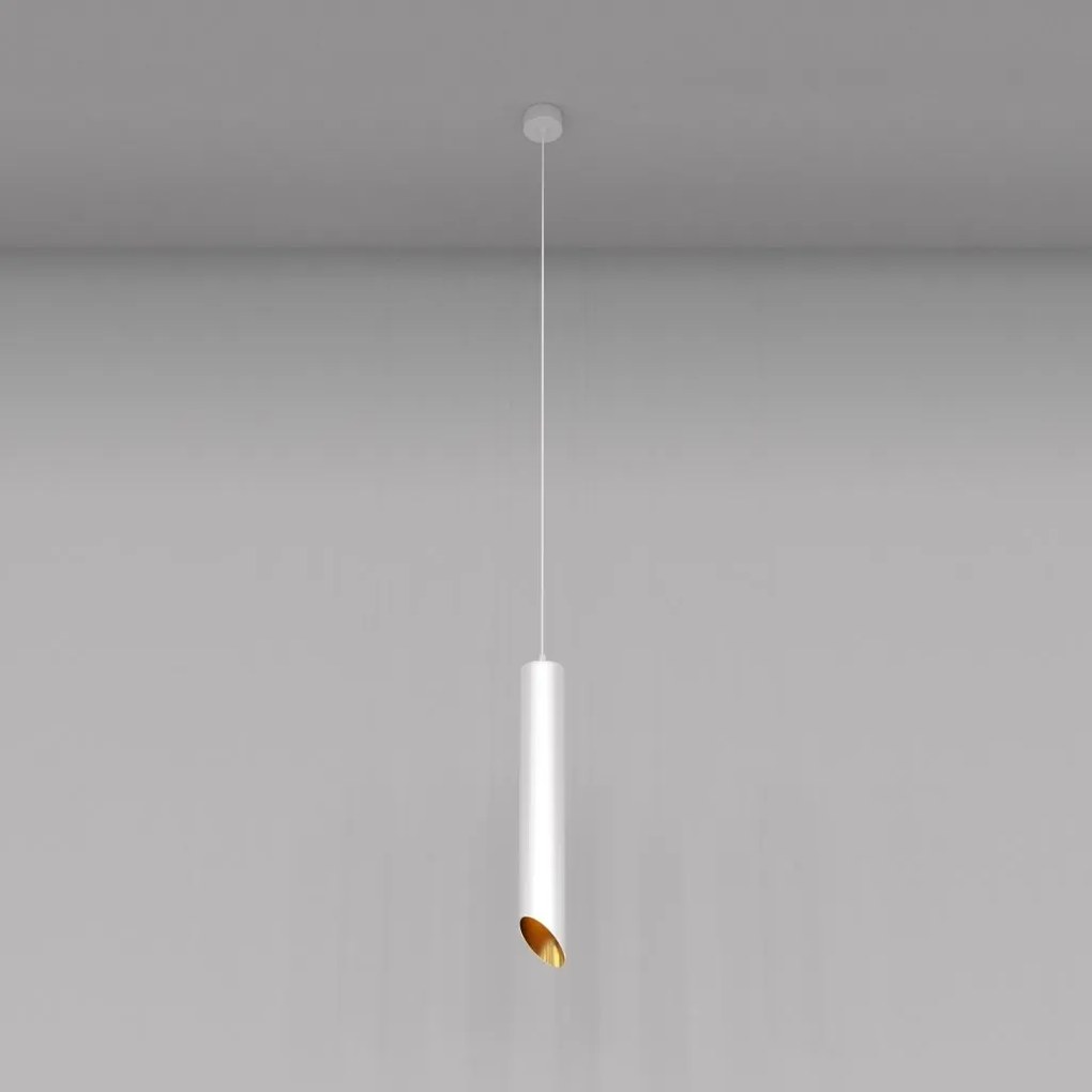Pendul design tehnic Lipari alb, auriu