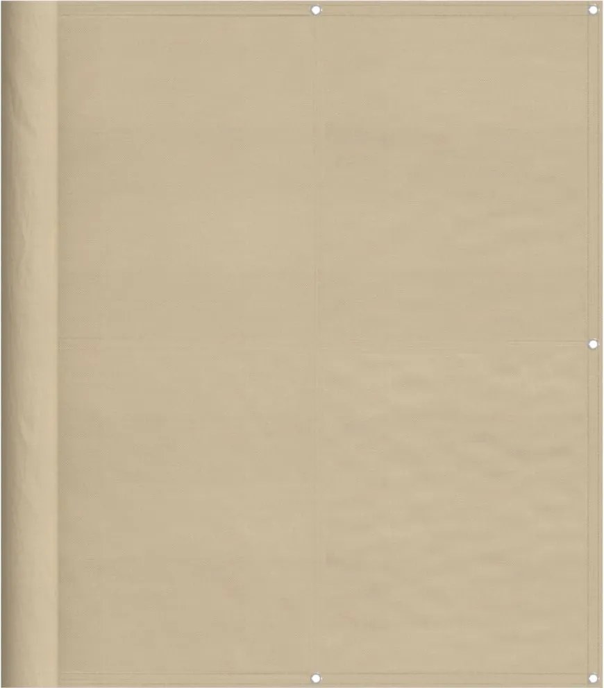 vidaXL Paravan de balcon, bej, 120x1000 cm, 100% poliester oxford