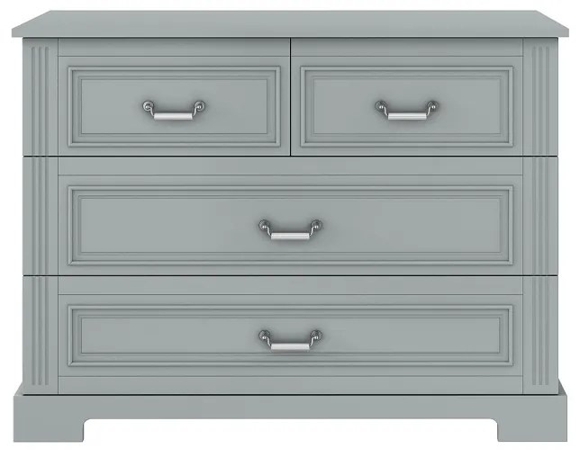 Comoda eleganta Ines gri cu 4 sertare L120 cm