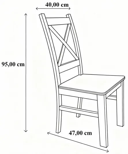 Scaun de sufragerie NATE stejar sonoma