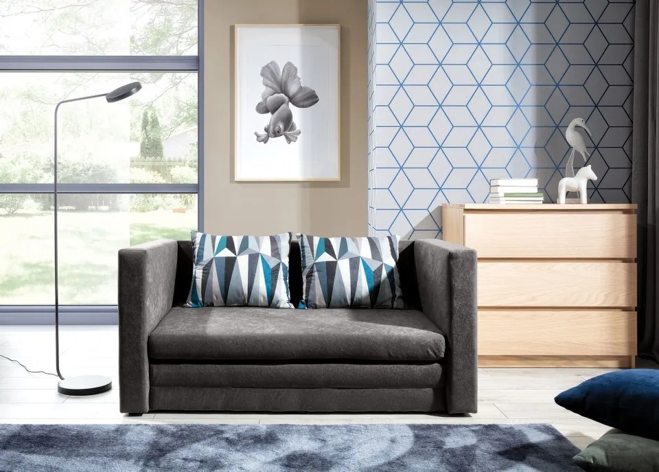 Canapea Neva extensibil, 132x70x62 cm – Alova 36, Lima 75