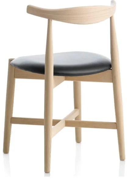 Scaun din lemn de stejar și piele Findahl by Hammel Dora, natural-negru