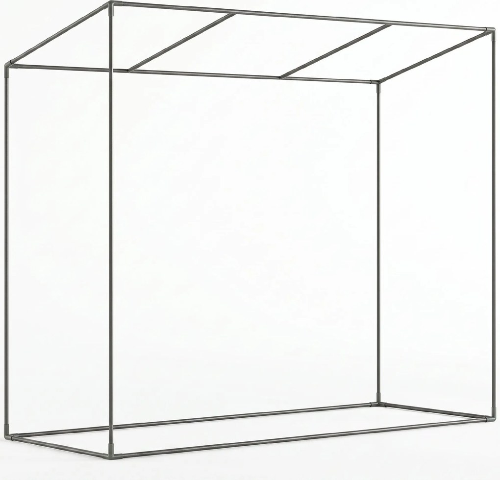 Outsunny Seră de Grădină cu Ușă Rulantă, 2 Ferestre și Margini Extinse, Seră pentru Plante din Oțel, 200x76x168 cm, Alb | Aosom Romania