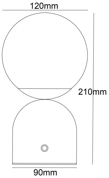 Globo 21006S - Lampă de birou LED tactilă JULSY, dimabilă, 2,5W, neagră