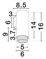 Aplica de perete minimalista NESSI, NVL-9011405