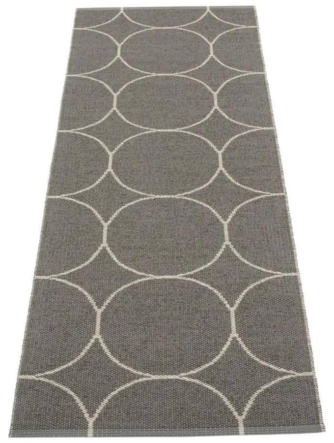 Covor tip traversă pentru interior și exterior gri închis 70x200 cm Boo Charcoal Linen – Pappelina