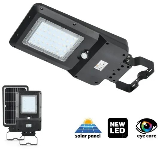 Lampă stradală solară LED cu senzor STREET LED/15W/7,4V 4000K IP65 5400 mAh