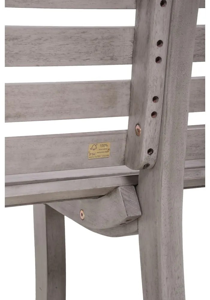 Bancă de grădină gri din lemn masiv Mandalay – Garden Pleasure