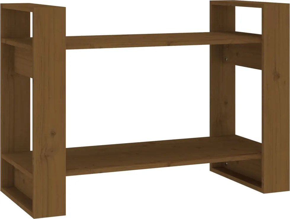 vidaXL Bibliotecă/Separator cameră maro miere 80x35x56,5 cm lemn masiv