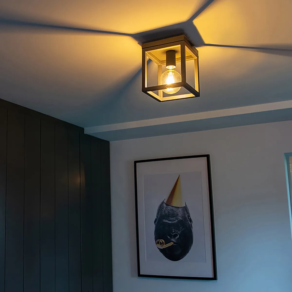 Plafoniera inteligentă industrială gri închis incl. Wifi G95 - Cage