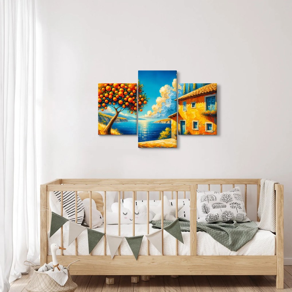 Tablou - Casă cu portocale II. (90x60 cm)