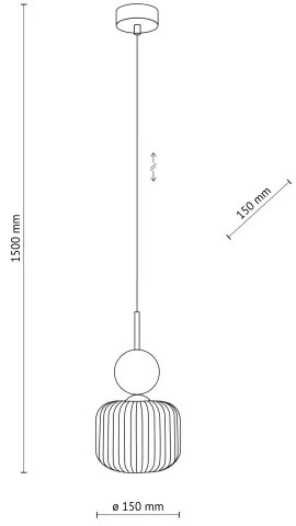 Pendul cu cablu SOPHIA 1xE14/10W/230V negru/verde/bej fumuriu