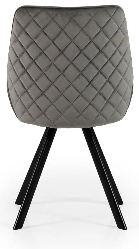 Scaune de dining gri 2 buc. din catifea Ritz – Tenzo